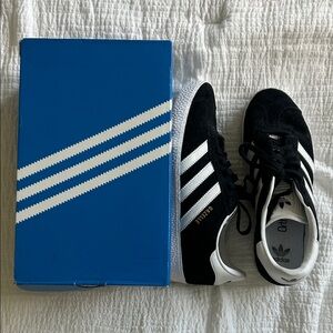Adidas Black and White Gazelle Shoes